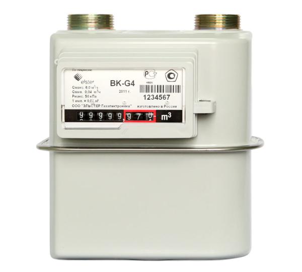 Счётчик газа ВК-G4Т с термокорректором (V1.2) правый