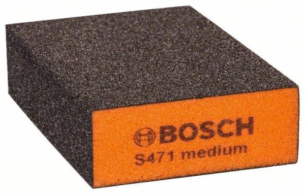 Губка абразивная 69х97х26 мм Best for Flat and Edge Medium, К 180-240, прямоугольная, Bosch