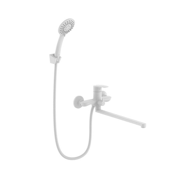 Смеситель для ванны Milardo Rora RORWT00M10, длинный излив, белый