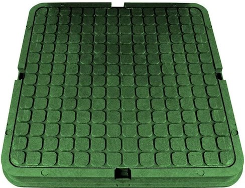 Люк полимерно-композитный 660х660 мм (3т) зелёный