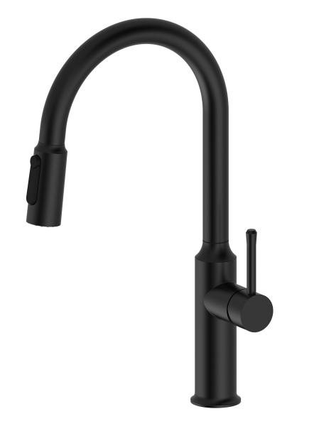 Смеситель для кухни Santek Пуро под фильтр, выдвижная лейка WH5A43028N001 черный