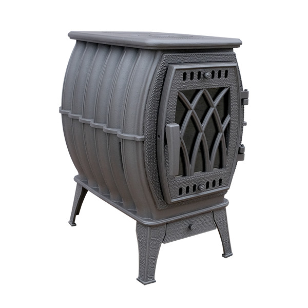 Печь-камин Бахта, отопительно-варочная, до 360м.куб.(цв.СЕРЫЙ)