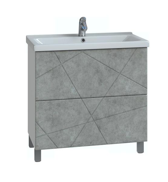 Тумба под раковину Vigo Geometry 700-0-2 (бетон) напольная (под умывальник Фостер-700)