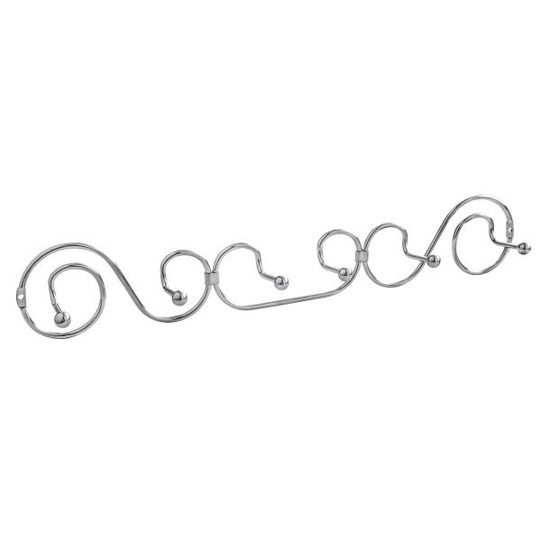 Планка с 6 крючками АкваЛиния хром F6