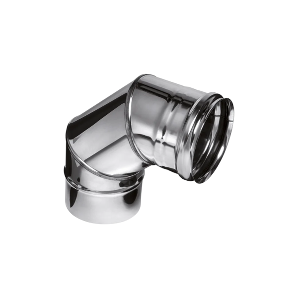 Колено угол 90° Ф130 (н/ж сталь 0,5 мм)