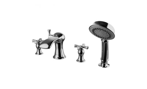 Смеситель для ванны встраиваемый на 4 отверстия BENEFIT Lemark LM2541C