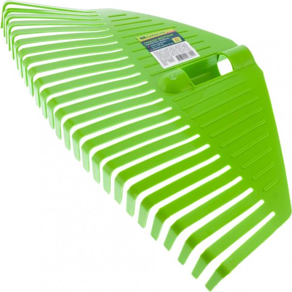 Грабли веерн. пластиковые 420мм, 26 плоск. зубьев, б/черенка (61712) Сибртех