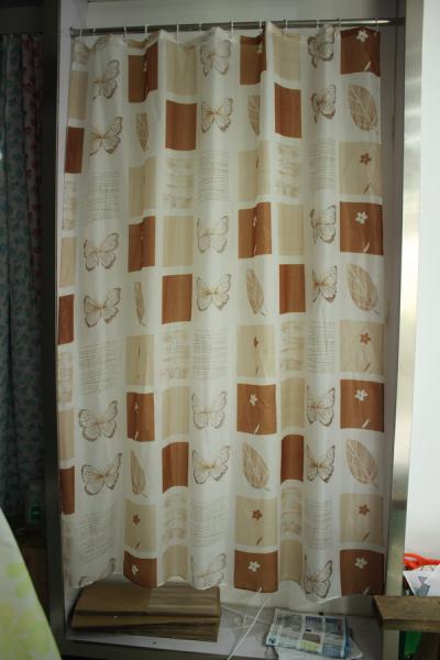 Штора для ванной комнаты Zalel ECO YQL1312 180x200 см полиэстер, бежевая