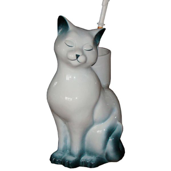 Ершик для унитаза ПКФ Фарфор Кошка белый