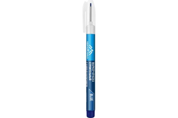Маркер краска с длинным наконечником синий, Vertextools