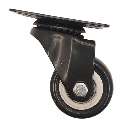 Колесо 50мм поворот черная резина 4053050