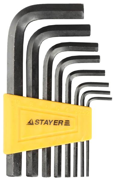 Набор ключей имбусовых, 8 предметов, 2 - 10мм, STAYER  "STANDARD" (27405-H8)