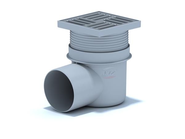 Трап гориз.вып.110, рег., решетка 15х15 нерж. АНИ пласт TA1612