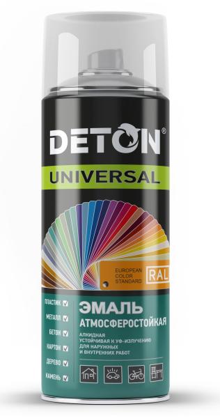 Эмаль аэрозольная алкидная Deton Universal белая матовая 520мл RAL 9003