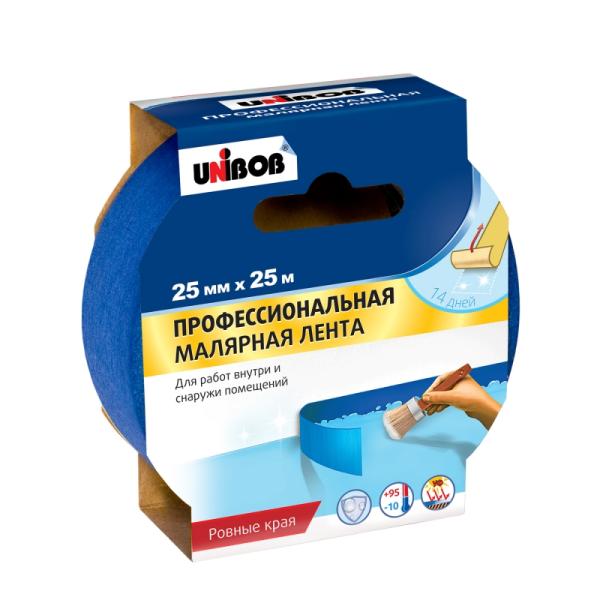 Лента малярная 25 мм x 25 м для наружных работ, Unibob