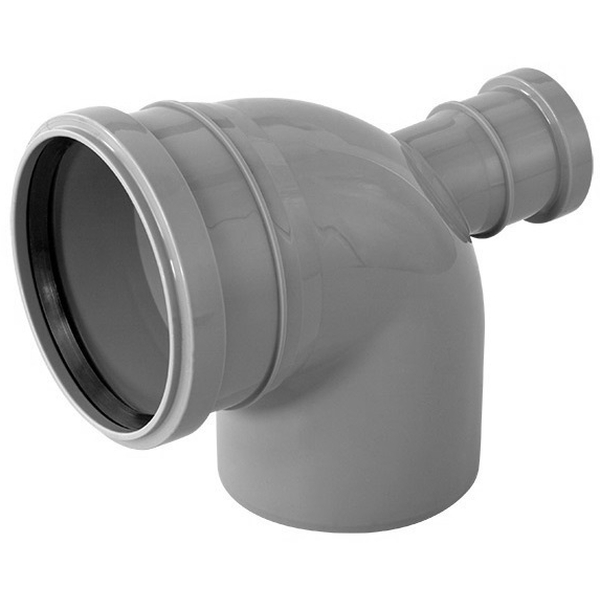 Отвод с фронт. патрубком (выход сзади) 110/50*87'