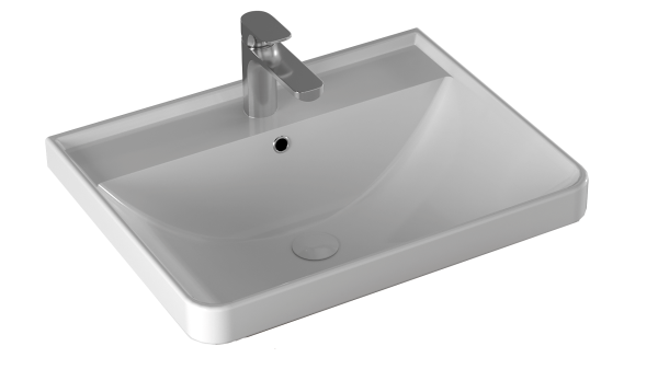 Раковина мебельная Briz Beauty 60 с донным клапаном, КР-60