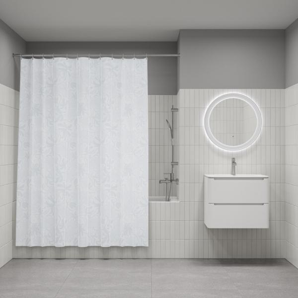 Штора для ванной комнаты Iddis BD03P18i11 180x200 см полиэстер, белая