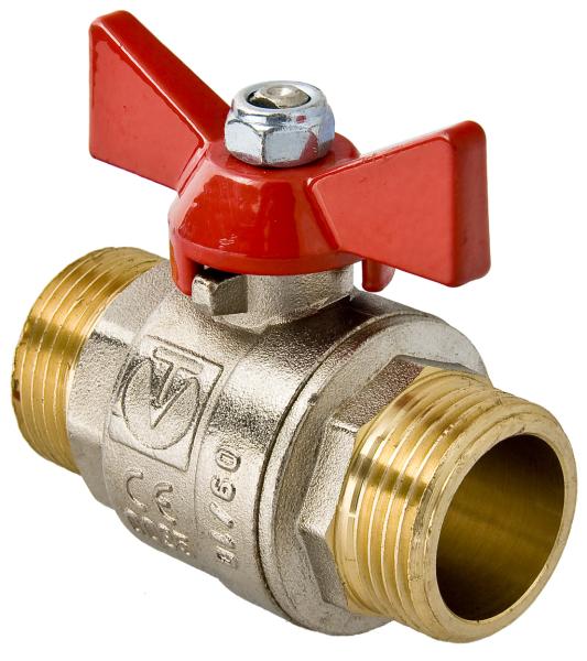 Кран шаровой для воды 1/2" Ш-Ш-Б Valtec латунь никелированная (12)