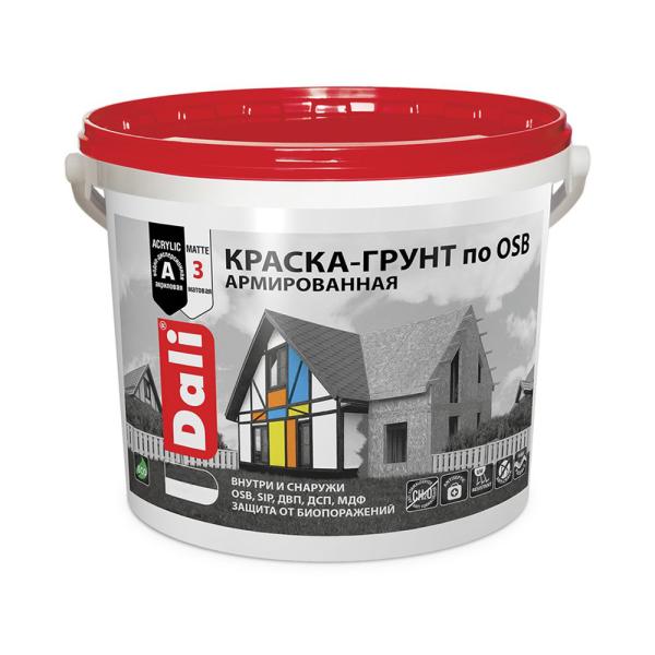 Краска-грунт по OSB 3кг белый (база А) DALI