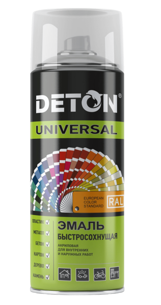 Эмаль аэрозольная акриловая Deton Universal слон. кость 520мл RAL 1014