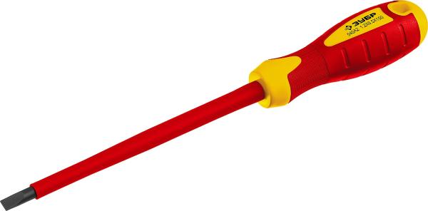 Отвертка диэлектрическая SL 6.5x150 мм до 1000В Профессионал, ЗУБР