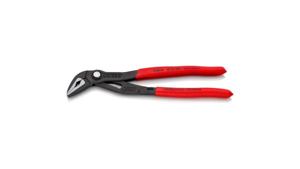 Клещи переставные 250 мм Cobra ES, фосфотированные, тонкие, зев 50 мм, обливные ручки, Knipex