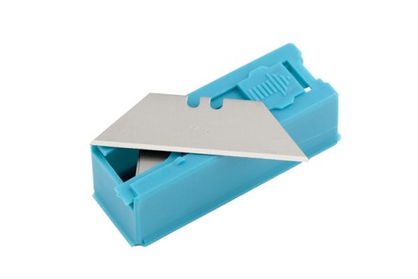 Лезвия 19мм, трапециевидные, пластик. пенал, 12шт (79376) (GROSS)