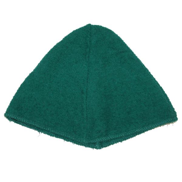 Шапка темно-зеленый цвет (махра)