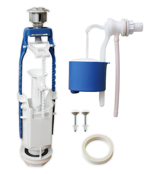 Арматура для бачка АБ 77.56.00.3 (2-х кн., хр., б/п.)