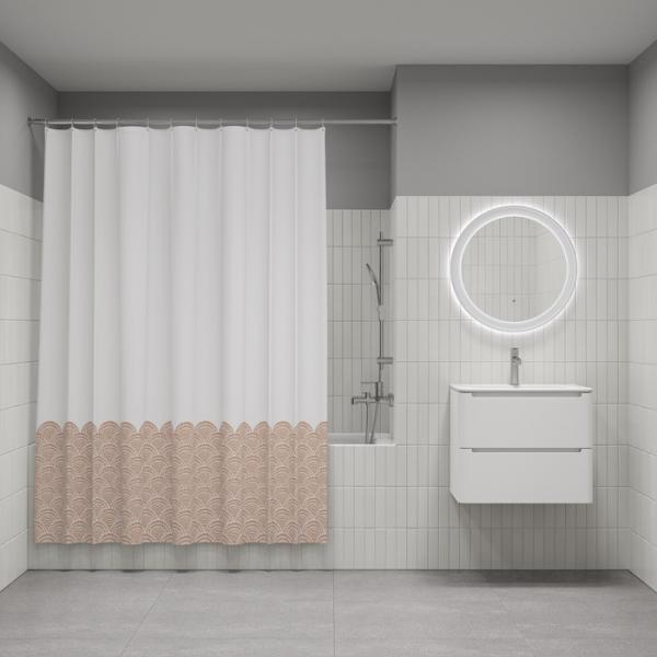 Штора для ванной комнаты Iddis BW03P18i11 180x200 см полиэстер, белая