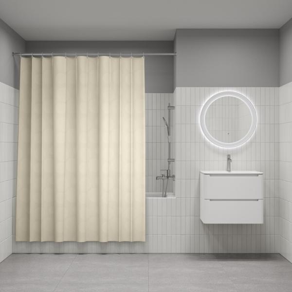 Штора для ванной комнаты Iddis BD02P18i11 180x200 см полиэстер, бежевая