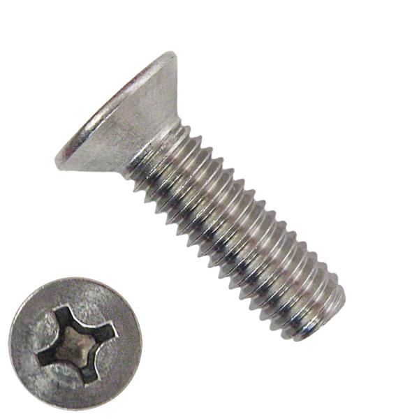 Винт с потайной головкой 6,0х50, DIN 965, А2, нержавейка