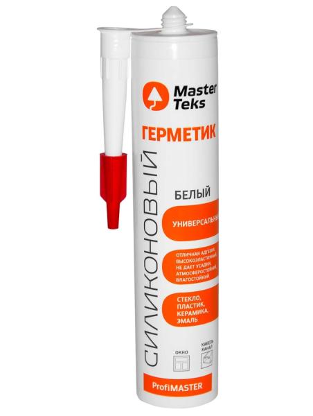 Герметик силиконовый универсальный Masterteks Profimaster белый, 290мл