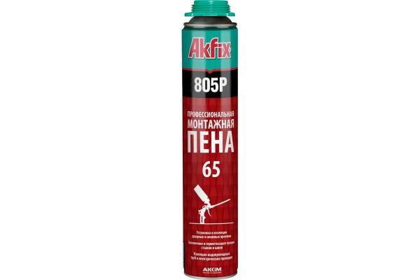 Пена монтажная профессиональная 805P, водостойкая, 750 мл, летняя, Akfix