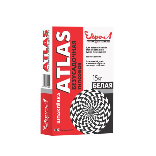 Шпаклевка гипсовая Евро-Л ATLAS безусадочная 15кг