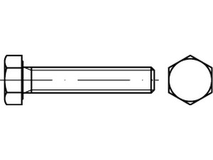 Болт с шестигранной головкой М 12 x 1,5 x  45, DIN 961, с мелкой полной резьбой, кл. пр. 10,9, оцинкованный