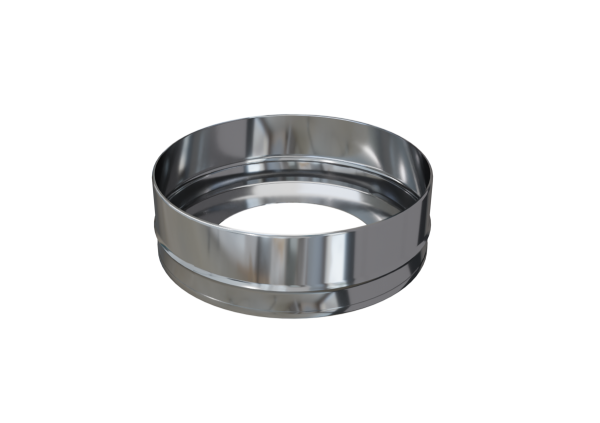 Заглушка с отверстием (н/ж сталь 0,5 мм) Ф135x200