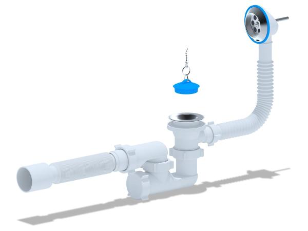 Сифон для ванны Ани E255 11/2''*40,40х50