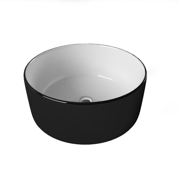 Раковина накладная EvaGold A091WBG 41x41 см, чёрная EG090007