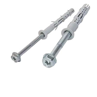 Дюбель c шурупом 10х  80 K, KPR-FAST, шестигранная голова с фланцем, TORX, Wkret-met