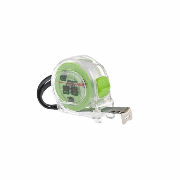 Рулетка Кварц 7,5мх25мм, прозрачный корпус, амортизатор (32523) (Сибртех)