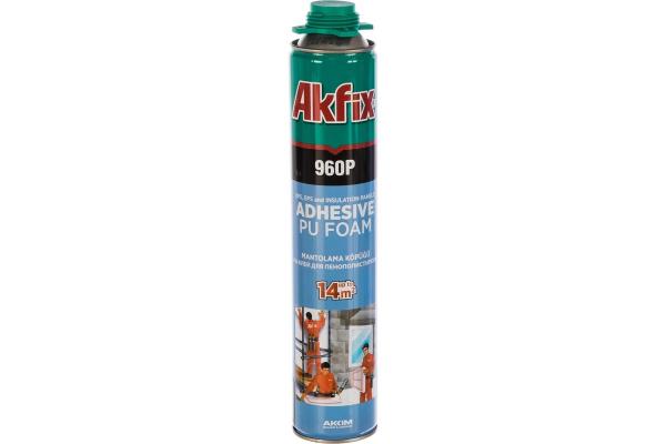 Клей-пена монтажная профессиональная 960P, 750 мл, всесезонная, Akfix