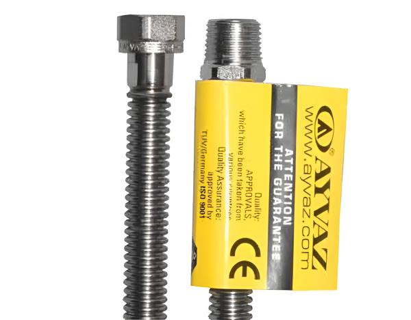 Подводка для газа сильфонная CS 0,4 м, 1/2" г/ш, Ayvaz