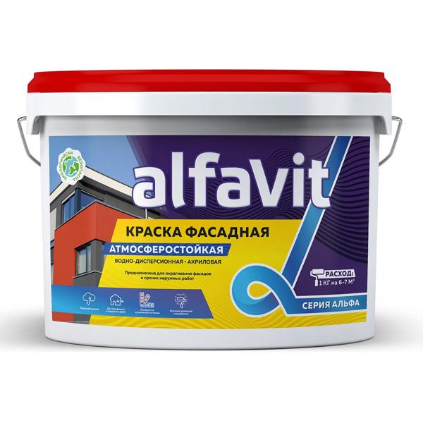 Краска в/д фасадная 14кг Альфа