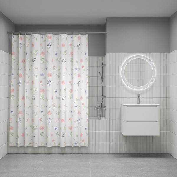 Штора для ванной комнаты Iddis BF01P18i11 180x200 см полиэстер, белая