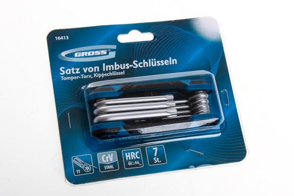 Набор ключей имбусовых Tampex-Torx,TT10-TT40,CrV, 7шт складные (16413) (GROSS)