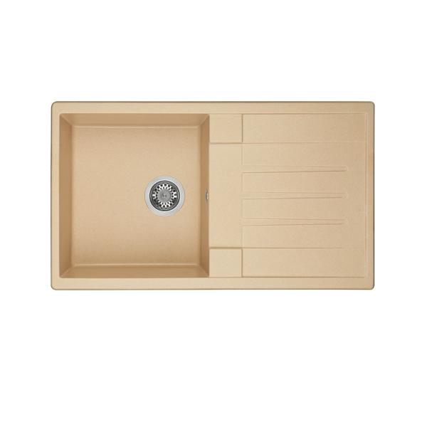 Мойка кухонная Aquaton Верона прямоугольная 86x50 см, искусст. камень, латте, 1A710032VR260