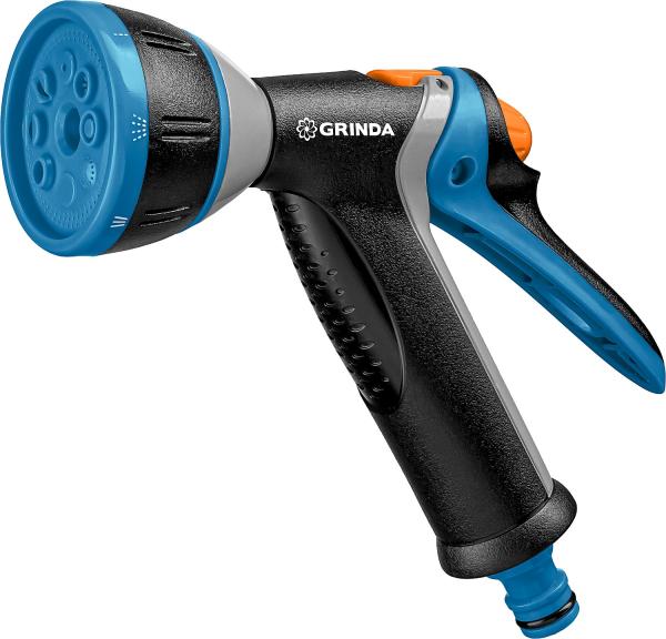 Пистолет полив. GRINDA PROLine BM-8, металлич. с TPR, 8 режимов, курок сзади (арт.8-427339)