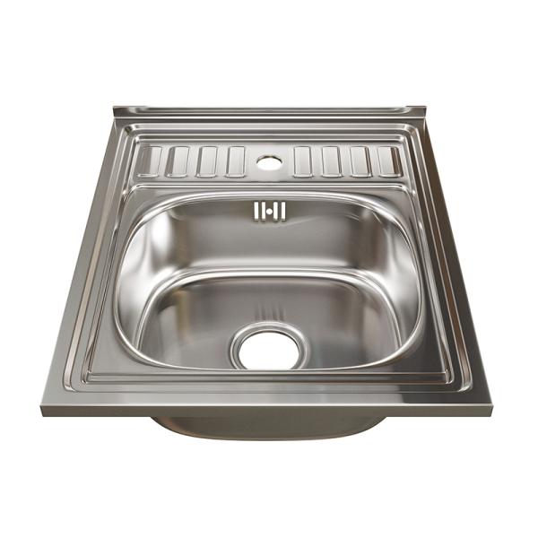 Мойка кухонная Mixline прямоугольная 60x50 см, нерж. сталь, глянцевая, 527974